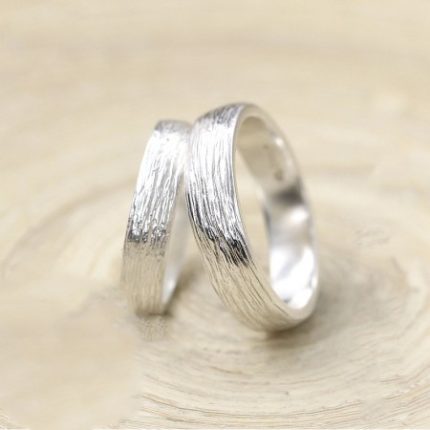 Original Design Creative Simple Handmade Silver Couple Rings